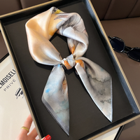 Écharpe en Soie de Mûrier Imprimée Décontractée Automne Premium pour Femme, Châle Élégant, Foulard, Emballage Personnalisé, Boîte Cadeau Disponible