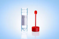 Contenedor de muestra de taburete de orina desechable de 25ml con cuchara Contenedor de taburete con pegatina