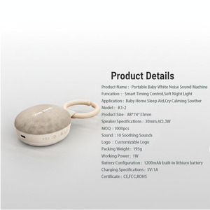 Máquina de Sonido Relajante Recargable OEM Three Sheep <span class=keywords><strong>con</strong></span> Canciones de Cuna, Terapia de Sonido, Ruido Blanco, Temporizador Inteligente y Luz Nocturna Cálida <span class=keywords><strong>para</strong></span> Bebés - Product Image 4