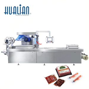 HVR-420A HUALIAN entièrement automatique fromage saucisse <span class=keywords><strong>viande</strong></span> alimentaire thermoformage sous vide continu formant la ligne emballage Machine d'emballage - Product Image 1