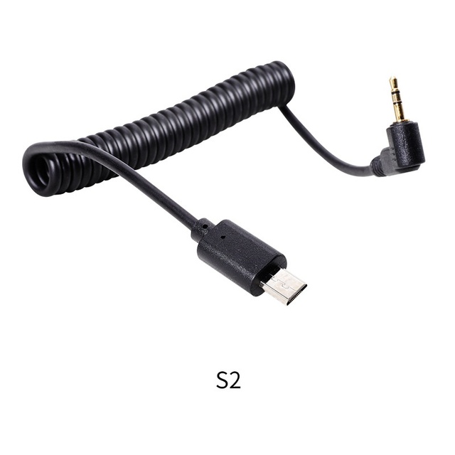 Zhiying SLR Camera Shutter Release Cable with Spring Wire Electric Slide Rail Connection 2.5mm Plug C1C3N1N3S2