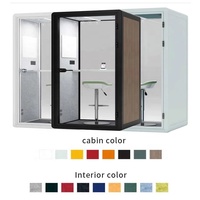 Salle de réunion insonorisée privée, cabine de réunion multi-personnes personnalisable, cabine téléphonique, espace de travail flexible à montage rapide