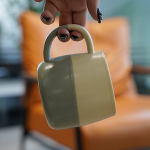 Đôi tone Mug gốm 2025 nóng bán hiện đại xử lý đặt hàng số lượng lớn <span class=keywords><strong>Matte</strong></span> kết thúc hộ gia đình drinkware - Product Image 4