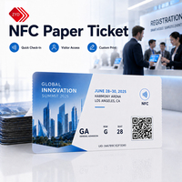 Tarjeta de Papel RFID NFC 13.56MHz ISO14443A FM11NT021 F08 con Impresión QR y UID Personalizado para Eventos Económicos y Control de Acceso a Visitantes