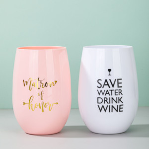 10oz 16oz incassable sans tige Tritan verres à vin tasses personnalisées Pc verrerie <span class=keywords><strong>verre</strong></span> à vin en <span class=keywords><strong>plastique</strong></span> Durable pour lave-vaisselle - Product Image 2