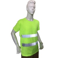 T-shirts de travail à manches courtes orange haute visibilité à séchage rapide, uniformes de chantier, vêtements de sécurité avec bande réfléchissante 100%