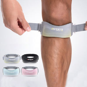 Bande de soutien rotulien ajustable pour la sécurité sportive avec logo personnalisé, coussinet en silicone à double pression, attelle de genou - Product Image 1