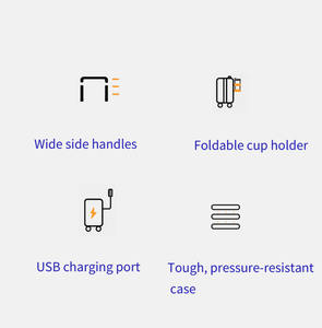 <span class=keywords><strong>Valise</strong></span> à roulettes de voyage de grande capacité avec 4 roues Bagages à poche ouverte avant légers et durables Prix d'usine directement bon marché - Product Image 2