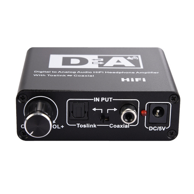 Digital Analog Converter Headphone Amplifier Decoder Toslink Coaxial Support PVC Jacket HDMI PC Laptop DVD 1080p Speaker