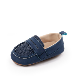 Mocassins à semelle souple pour bébés garçons - Mocassins en cuir PU antidérapants avec sangle tressée, chaussures de marche légères pour tout-petits - Product Image 4