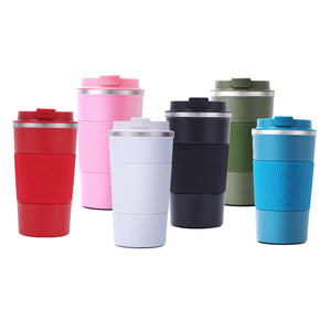 Taza de Café Aislada de Acero Inoxidable con Logotipo Personalizado, Asa y Tapa Transparente - Product Image 2