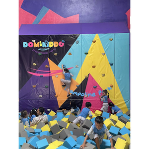 QiaoQiao équipement de terrain de jeu intérieur personnalisé vente chaude fournisseur de qualité de <span class=keywords><strong>parc</strong></span> de trampoline de couleur jaune <span class=keywords><strong>vert</strong></span> bleu - Product Image 6