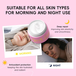 LAIKOU 5 en 1 Glow up Super <span class=keywords><strong>Cream</strong></span> Vitamina C Colágeno Péptidos Ácido Ferúlico HA Glutatión Aclarar Manchas Oscuras Crema Facial - Product Image 4