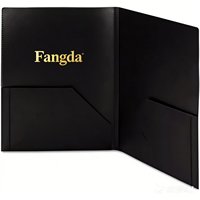 Carpetas de Presentación de Papel Kraft con Ranura para Tarjetas, Laminadas Brillantes Personalizadas, con Acabado Mate, 250gsm 300gsm