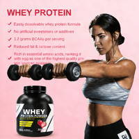 Penjualan Panas Bubuk Protein Whey Isolat Rasa Stroberi untuk Dewasa, untuk Pertumbuhan Otot 20-29g Per Sajian 1kg, Pendukung Kebugaran Gym