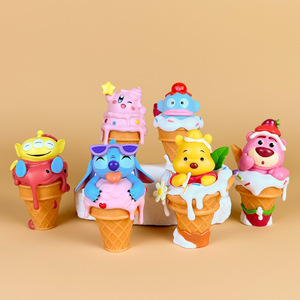 Set di Personaggi a Tema Gelato StarFlare: Stitch, Winnie the Pooh, Lotso, Kirby - Cono di Cioccolato, Modellino da Collezione, Giocattolo per Torta - Product Image 3