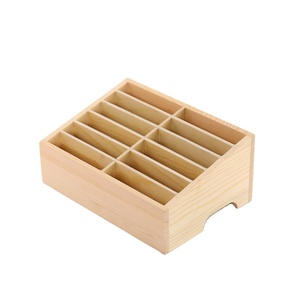 Office desktop multi-functional pen holder organizer box Wooden Storage Box Bamboo organizer box
