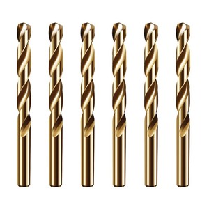 Silver Blade Twist <b>Drill</b> Bit M35 Cobalt Straight Shank Gold Finish Metal Drilling Fully Ground - Product Image 1