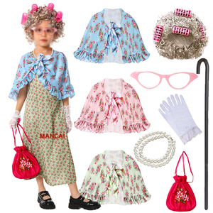 Disfraz de <span class=keywords><strong>Abuelo</strong></span> para Niños, Pelucas, 100 Días de Escuela, Disfraz de Abuela para Niños, Actuación en Escenario, Halloween, Fiesta de Disfraces - Product Image 1