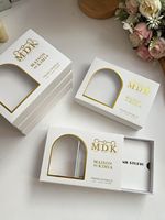 Boîte d'emballage pour ongles en carton avec fenêtre, personnalisée avec logo imprimé de luxe
