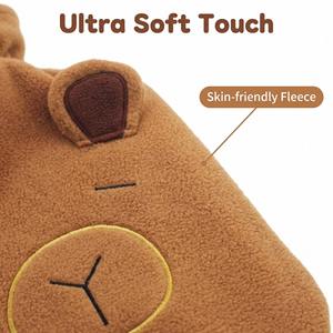 Nouvelle conception 2026 – Housse en polaire Capybara pour <span class=keywords><strong>bouillotte</strong></span> en caoutchouc, prix usine, échantillon disponible - Product Image 4