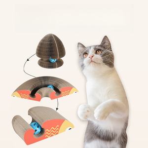 Yeni Organ Mantarı Şeklinde Kedi Tırmalama Tahtası Kulesi Ağaç Zili Topu Manyetik Akordeon Tasarım- Dayanıklı Cadılar Bayramı/Noel - Product Image 6