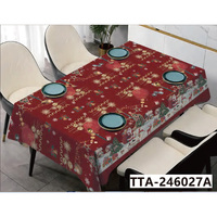 Nappe de Noël multi-formes réutilisable en plastique, imperméable, écologique, à imprimé thème de Noël, résistante à l'huile et aux taches