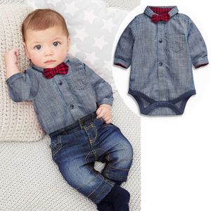Conjuntos de Ropa Formal para Bebé Niño, Trajes con Bordado, Pantalones Vaqueros, Conjuntos de Pantalones de China - Product Image 2