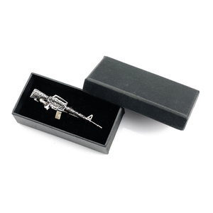 Clip di cravatta per pistola di alta qualità all'ingrosso in fabbrica regali di fermacravatta in metallo placcato argento per uomo - Product Image 6