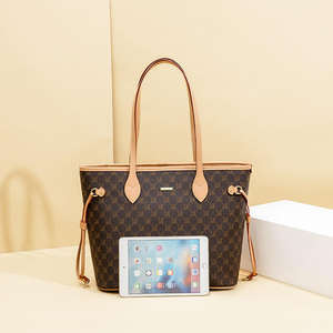 Sacs fourre-tout de luxe en cuir véritable imperméables et portables pour femmes avec fermeture éclair ouverte, sacs à main de voyage et de shopping - Product Image 3