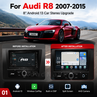 Autoradio GPS Portable Android RoadNavi 8 ''avec DSP et amplificateur pour Audi R8 2007-2015 Wireless CarPlay 4G