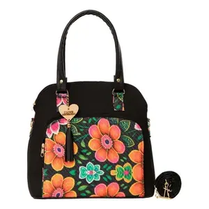 Bolso de Negocios de Yute Negro para Mujer Fana Elora con Bolsillo con Cremallera, Material Vegano, Uso Adulto - Product Image 3