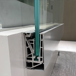 Profilo in alluminio a U per montaggio a parete, base per ringhiera in vetro, corrimano in vetro senza telaio, balaustra in vetro per progetti - Product Image 1