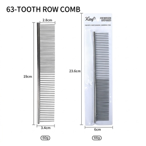 Peine de Alta Calidad para Mascotas, Peine Metálico para Perros y Gatos, Peine de Doble Cara con Dientes Finos y Anchos para Eliminar el Pelo Suelto - Product Image 3