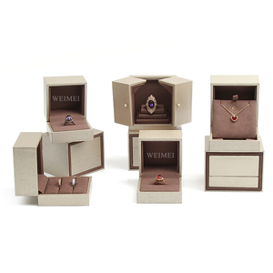 Wholesale Luxury Custom Logo Gold Jewelry Packaging Set with White Paper Bag for Wedding <b>Ring</b> and Earring Gift Box - Product Image 3