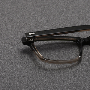 Rectangle Full Rim <b>Eyeglasses</b> Solid Black <b>Frame</b> Anti-Uv Unisex Adults Vision Correction <b>Frames</b> - Product Image 4