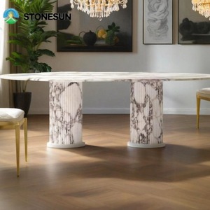 Stonesun hiện đại ý ánh sáng sang trọng nhà bàn tròn tối giản calacatta Viola đá cẩm thạch đá cho khách sạn biệt thự - Product Image 4