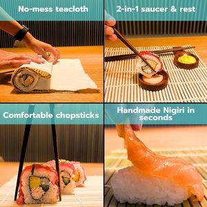 Kit de fabrication de sushis pour la maison Le tissu à thé en bois de qualité supérieure est une expérience de kit de <span class=keywords><strong>sushi</strong></span> à domicile pour débutant - Product Image 5