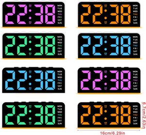 Custom Logo LED Smart Alarm Clock Indoor Digital <b>Desk</b> & Table Clock for Office or Living Room with Backlight Function - Product Image 3