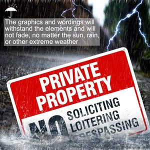 Scellage à chaud grande propriété privée pas d'intrusion signe pas de signe de flânage pas de signe de sollicitation <span class=keywords><strong>pour</strong></span> la sécurité à domicile - Product Image 5