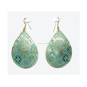 Agosto de 2025, conjuntos de joyas de pendientes martillados geométricos de cobre antiguo hechos a mano, joyería de moda, pendientes de cobre grandes y audaces para mujer - Product Image 1