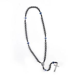 Rosario católico hematita sostiene una <span class=keywords><strong>cruz</strong></span> <span class=keywords><strong>de</strong></span> cuentas <span class=keywords><strong>de</strong></span> oración para Jesús Día <span class=keywords><strong>de</strong></span> Pascua Regalos <span class=keywords><strong>de</strong></span> la iglesia cristiana - Product Image 5