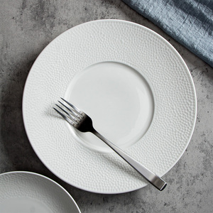 Jqy thương hiệu đồ ăn Nhà cung cấp búa thiết kế ăn uống tốt Tấm đặt Horeca phục vụ sứ trắng món ăn gốm bộ đồ ăn - Product Image 4