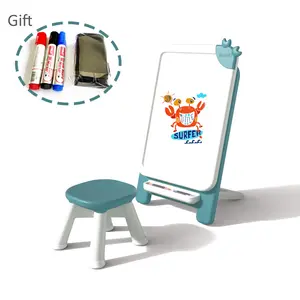 ABST Instant Kids Easel Height Adjustable Art Easel Magnetic Dry Erase Board Standing Drawing Whiteboard