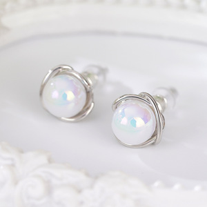Orecchini a Perno con Effetto Pietra Iridescente per Donne, Gioielli per Orecchie Dolci e Alla Moda - Product Image 6
