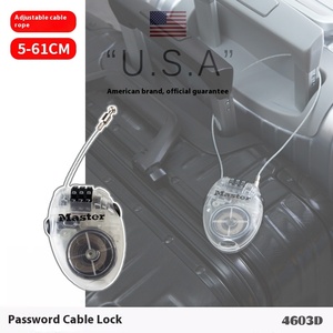 Antivol de <span class=keywords><strong>casque</strong></span> Master Lock en alliage de zinc pour vélo, <span class=keywords><strong>moto</strong></span> électrique, snowboard – <span class=keywords><strong>Cadenas</strong></span> télescopique à code pour sac à dos avec fonction antivol - Product Image 3