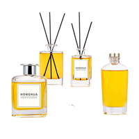 Bouteille diffuseur d'aromathérapie en verre transparent de 150 ml avec bouchon en liège naturel pour recharges d'huiles essentielles