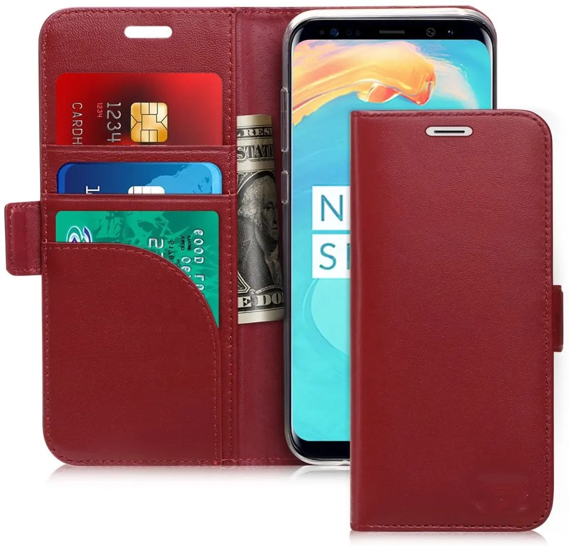 Estojo de carteira flip folio, capa carteira com suporte para cartões fecho magnético para telefone 12 13