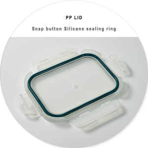 Kitchen Food Storage Container Insulated Glass Bento <strong>Box</strong> Refrigerator <strong>Frozen</strong> <strong>Lunch</strong> <strong>Box</strong> with Plastic Integrated Cover Lock Seal - Product Image 3