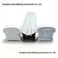 Kit de boîtier de lampe LED étanche IP65 en aluminium pour parking avec couvercle blanc laiteux et accessoires 1,2 m